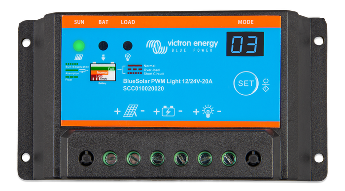 Victron BlueSolar PWM-Light Charge Controller 12/24V - 30A