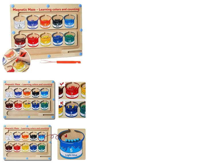 Educational Magnetic Color And Numbers Classification