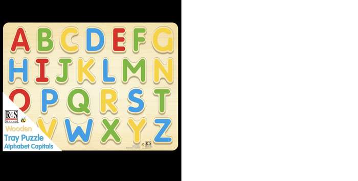 English Alphabet Capitals Tray 26 Pcs
