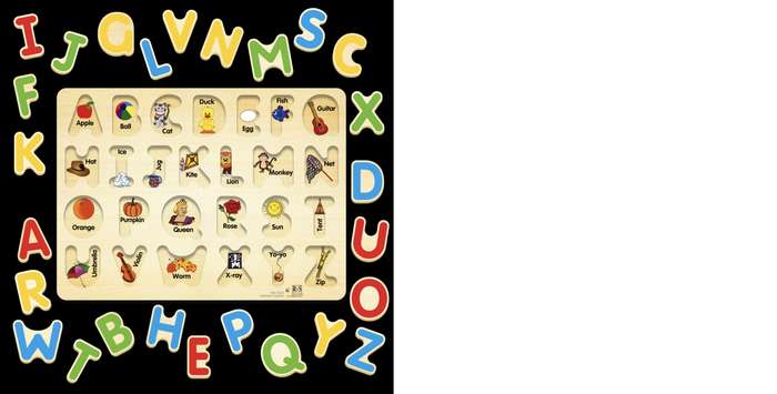 English Alphabet Capitals Tray 26 Pcs