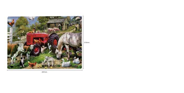 Farmyard Wooden Jigsaw Puzzle 24 Pcs