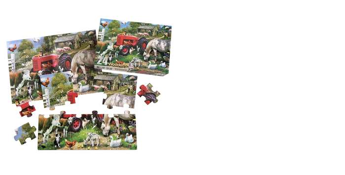 Farmyard Wooden Jigsaw Puzzle 24 Pcs