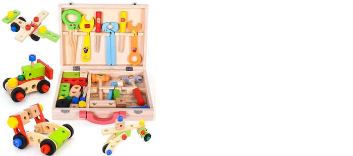 Kids Wooden Toolbox Kit