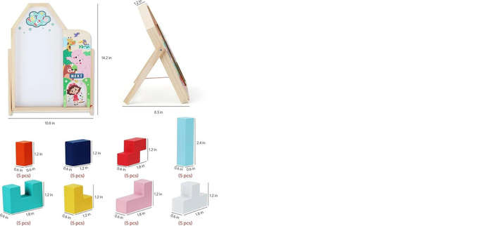 Multifunctional 3D Tetris Wooden Board