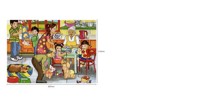 My Family Wooden Jigsaw Puzzle 24Pcs