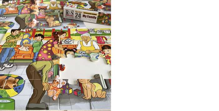 My Family Wooden Jigsaw Puzzle 24Pcs