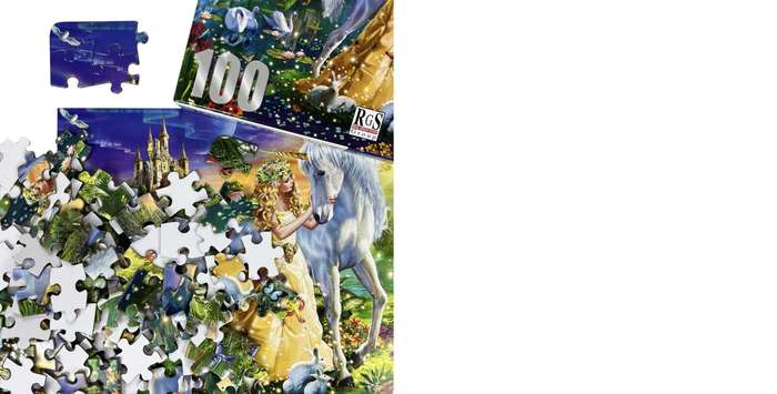 Princess and Unicorn Wooden Puzzle 100Pcs