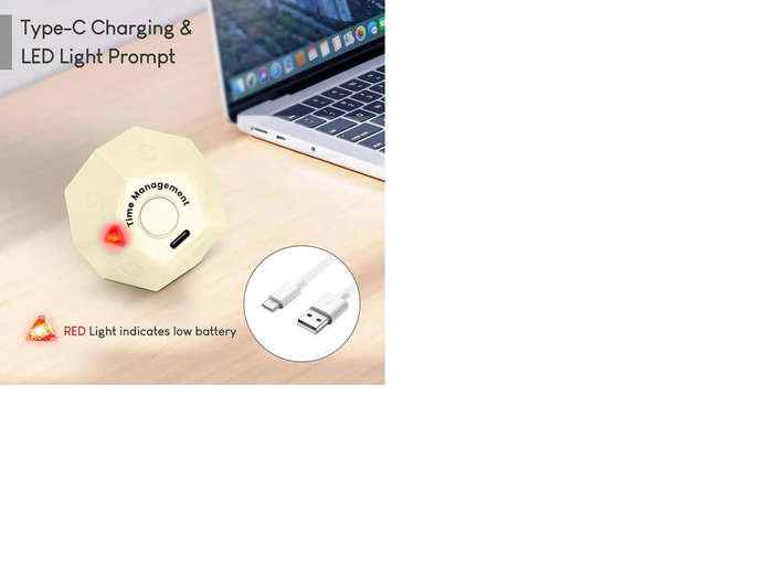 Afrishon Multi-Function Rotating Cube Clock