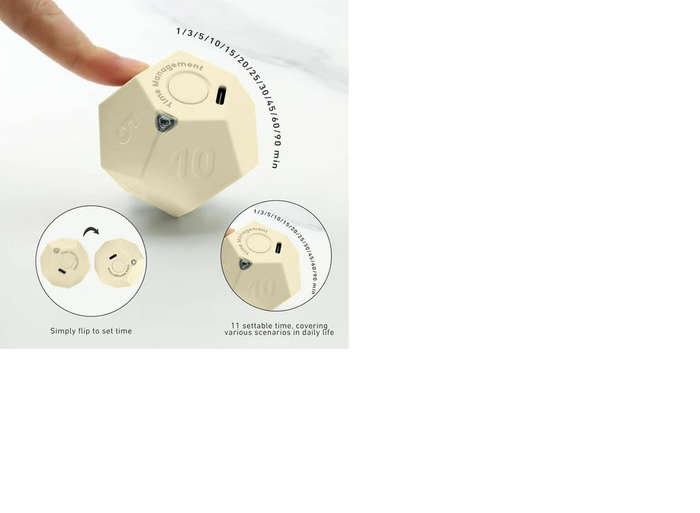 Afrishon Multi-Function Rotating Cube Clock