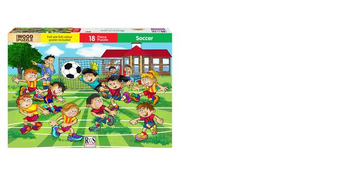 Soccer Wooden Jigsaw Puzzle 18 Pcs