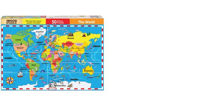 World Map Puzzle 50Pcs