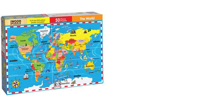 World Map Puzzle 50Pcs