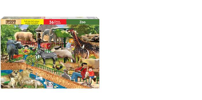 Zoo Wooden Jigsaw Puzzle 36 Pcs