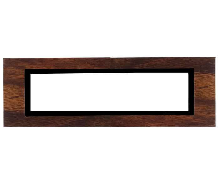 8 LEVER WOOD & BLACK BEZEL CLUSTER + BOX