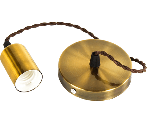 FLAT GOLD COPPER PENDANT LAMP HOLDER