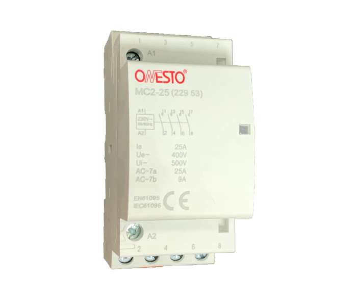 ONESTO 22932 4 POLE 16A 3NO + 1NC 230V 36MM MODULAR CONTACTOR