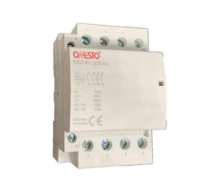 ONESTO 32943 4 POLE 40A 2NO + 2NC 230V 54MM MODULAR CONTACTOR