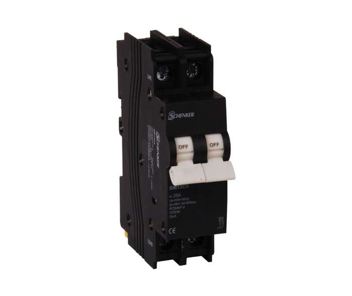 SCHENKER SM13C3-206 2 POLE 6A 3KA 13MM CIRCUIT BREAKER