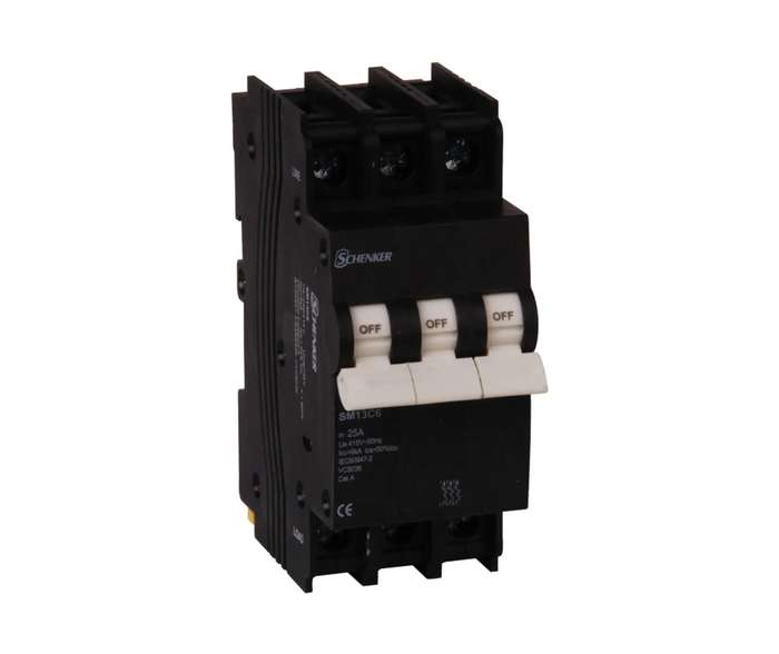 SCHENKER SM13C3-301 3 POLE 1A 3KA 13MM CIRCUIT BREAKER