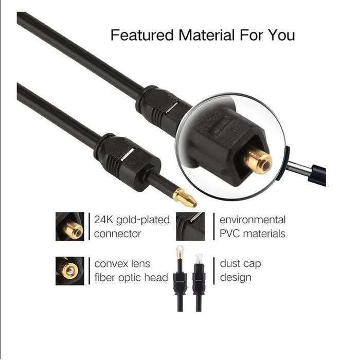 1m Digital Toslink To Aux Optical Audio Cable A27-132
