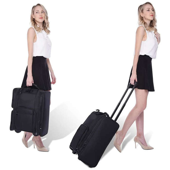Professional Makeup Trolley Suitcase With Wheels Y229 BLACK
