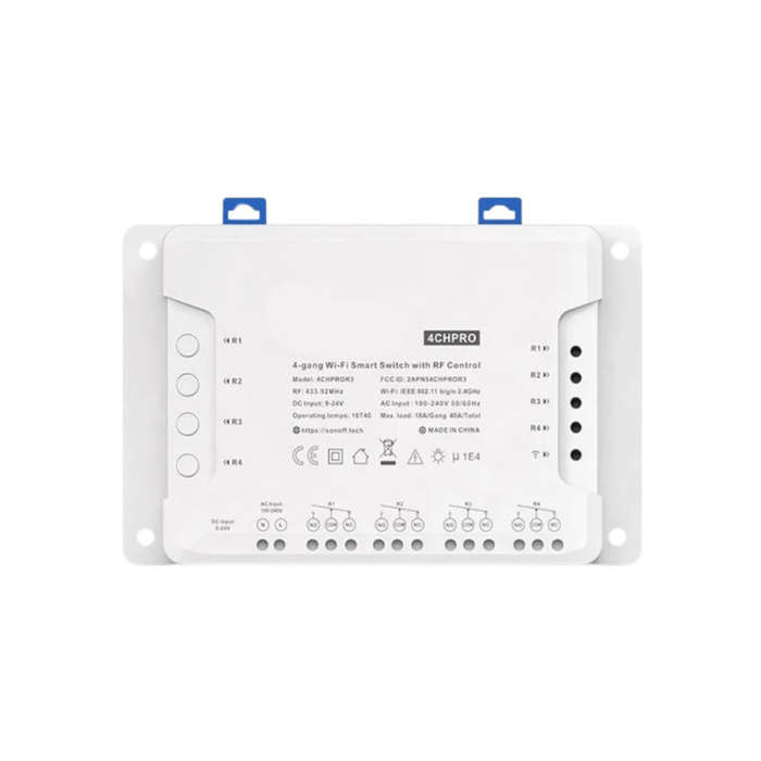 4 Way Remote Smart Home WiFI Switch Auto Wireless APP Control