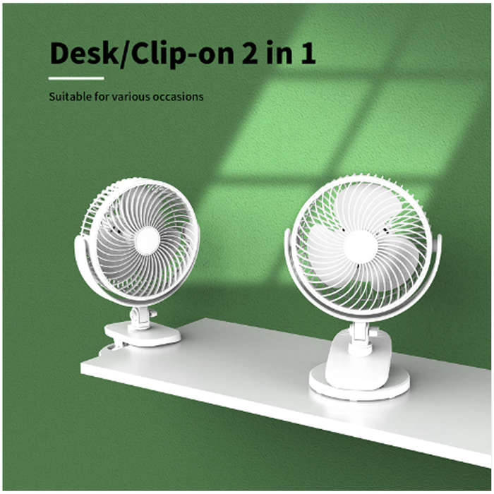 12V Oscillating Adjustable Cooling Clip Fan C132-113-10
