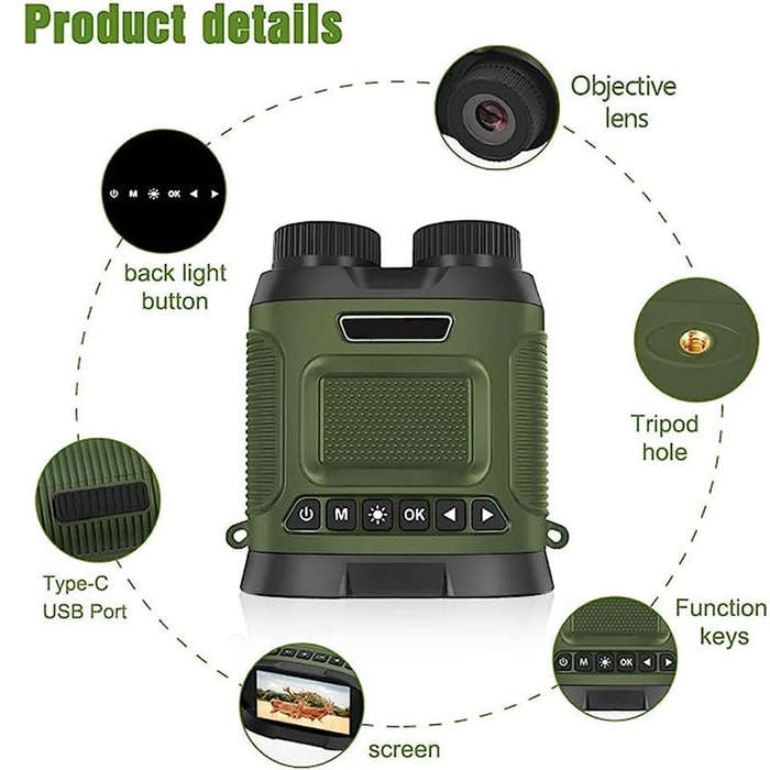 8X Digital Zoom 2.5K UHD Infrared Night Vision Binocular Q-NV02