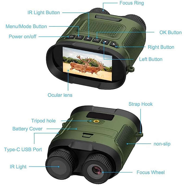 8X Digital Zoom 2.5K UHD Infrared Night Vision Binocular Q-NV02
