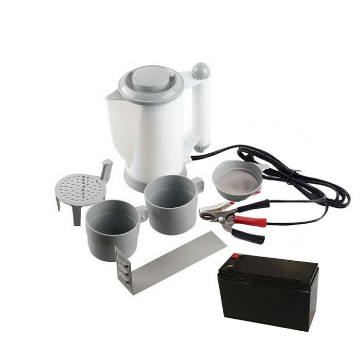 12V 150W Solar Water Kettle with a 12V 7A Powerful Rechargeable SLA Battery