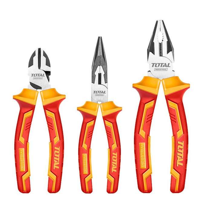 Total Pliers Set Heavy-Duty Insulated  - 3pcs