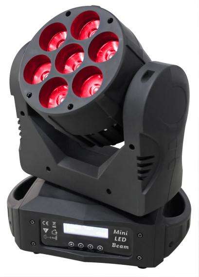 Beamz MHL-715 Moving Head Wash 7X15W Quad RGBW DMX