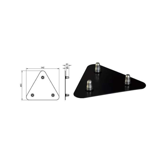 ALUSTAGE W.PDS 20.00/600X600 TRIO 290 BASE PLATE 600X600