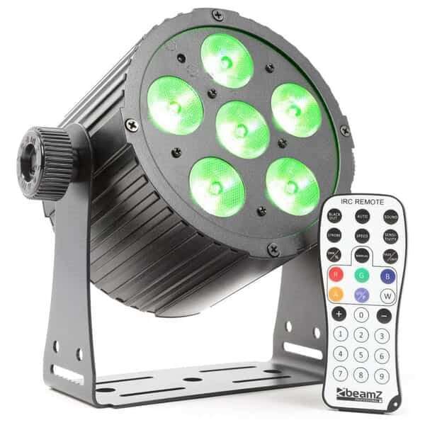 Beamz BAC406 PRO PAR 6x 18W 6-1 HEX DMX IR