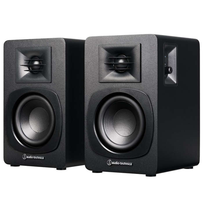 Audio-Technica AT-SP3X - Powered Bookshelf Speakers ideal for Turntable