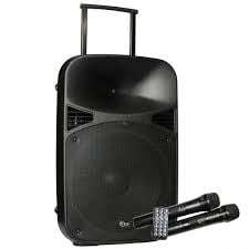 Filo FCA15PA PORTABLE PA 2x UHF MICS/MP3/USB/SD/FM/BT 15in 863.1/864.5MHZ