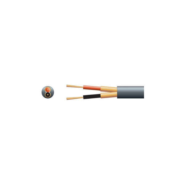 Filo MICROPHONE CABLE 2CORE + SCREEN BLACK 100M