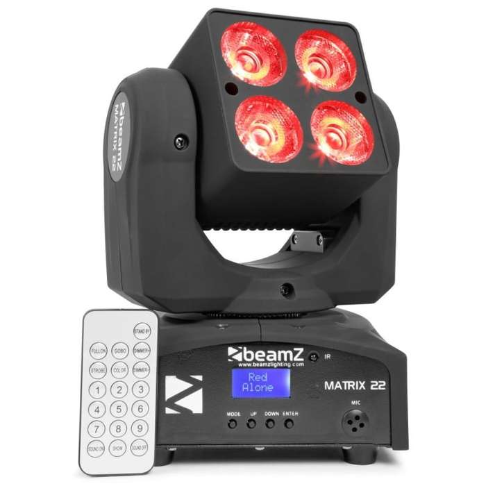 Beamz MATRIX22 LED MOVING HEAD 4x 10w RGBW LEDS DMX