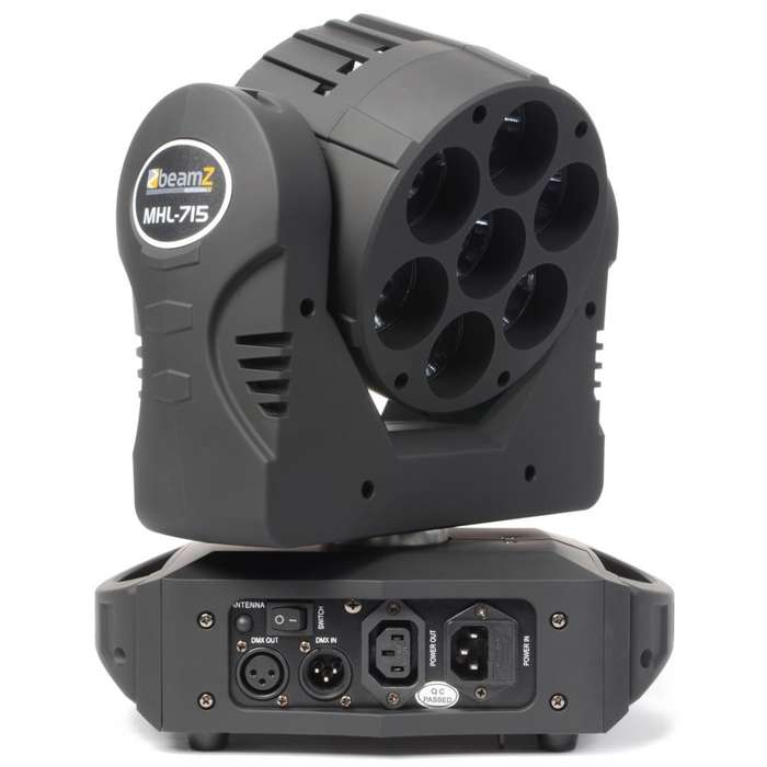 Beamz MHL-715 Moving Head Wash 7X15W Quad RGBW DMX