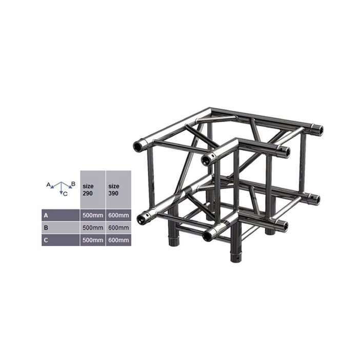 ALUSTAGE W.AL34C30 QUAD 290 3 WAY 90 DEG CORNER