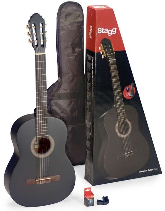Stagg C410 BK  1/2 Classical Guitar Pack (Black)