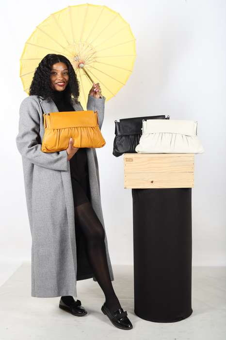 Flip clutch bag