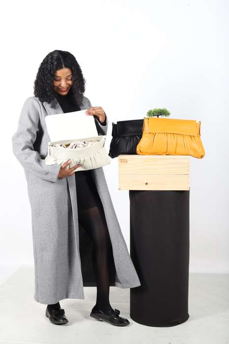Flip clutch bag