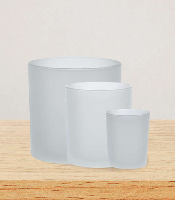 Candle Glass Jar - Frosted