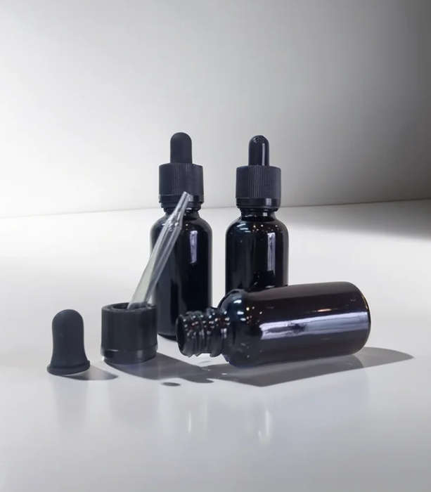 Dropper Bottle with Pipette - Gloss Black
