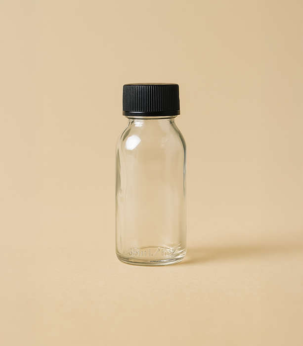 Glass Bottle - Clear (Flat Cap)