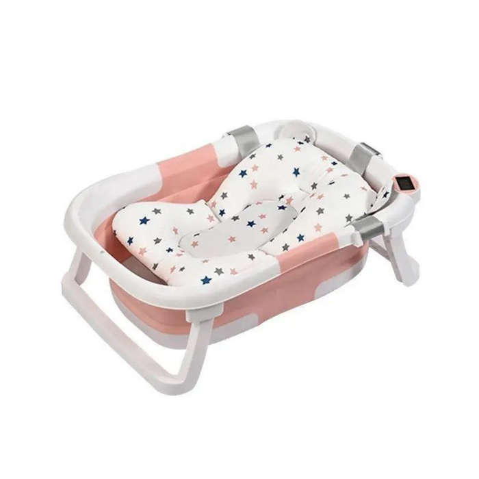 Collapsible Baby Bathtub With Thermometer | Foldable, Portable & Safe