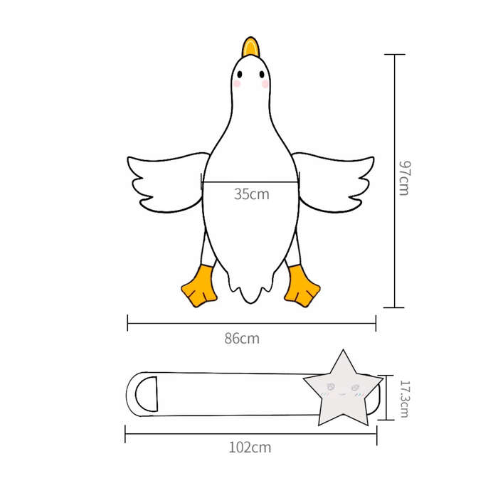 White Goose Stuffed Baby Pillow | Baby Sleep Soother SA