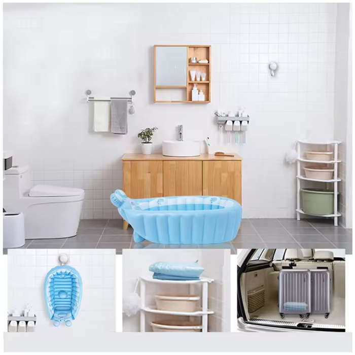 Inflatable Foldable Baby Bath Tub | Portable Tub Outdoor Pool Toddlers