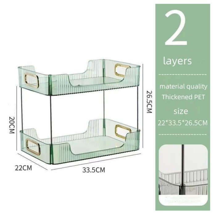 2-Tier Bathroom Organiser Makeup Storage Countertop Tabletop Home Gift